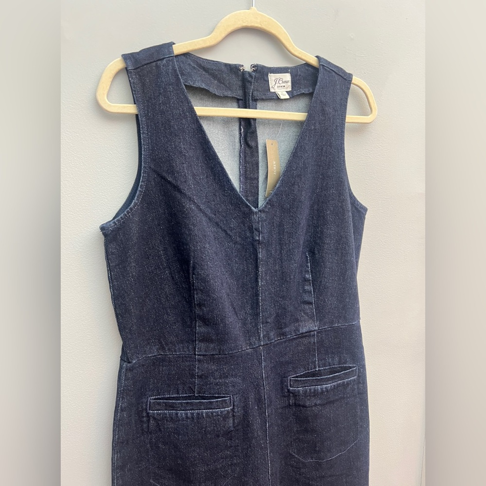 *New* JCrew Denim Jumpsuit, Size 10 - Picture 4 of 10
